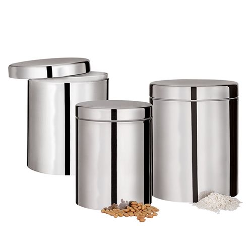 Porta Mantimentos em Inox 3 Peças - Euro Home